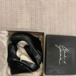 Badgley Mischaka for Marc Jacobs Black Dante wedge pump size 10